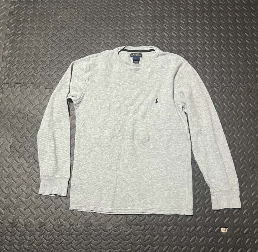 Polo Ralph Lauren Thermal Long Sleeve Shirt Size L Gray